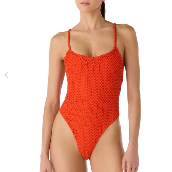 Palmacea Swimwear Nilo Red Macrame One Piece Swimsuit  Size M NWT - Picture 12 of 16